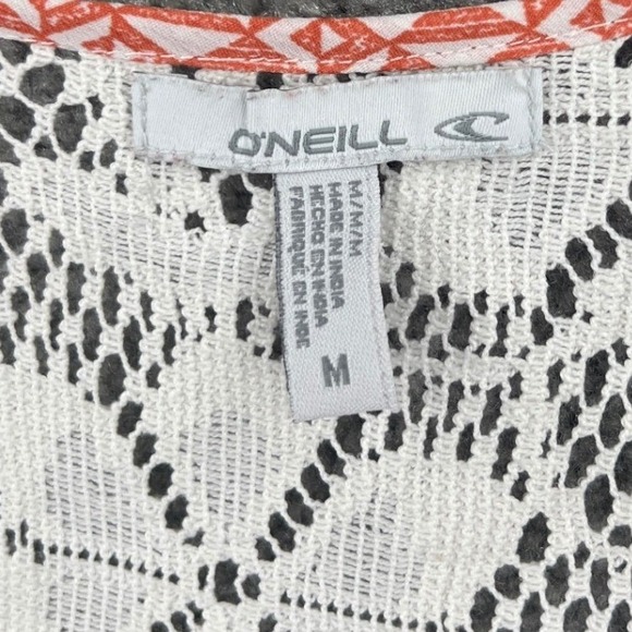 ONeill Geometric Lace Back High Low Sleeveless Summer Beach Dress Size M Coastal - Picture 3 of 8